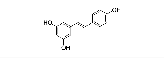 Chemical structure of trans resveratrol 1 min