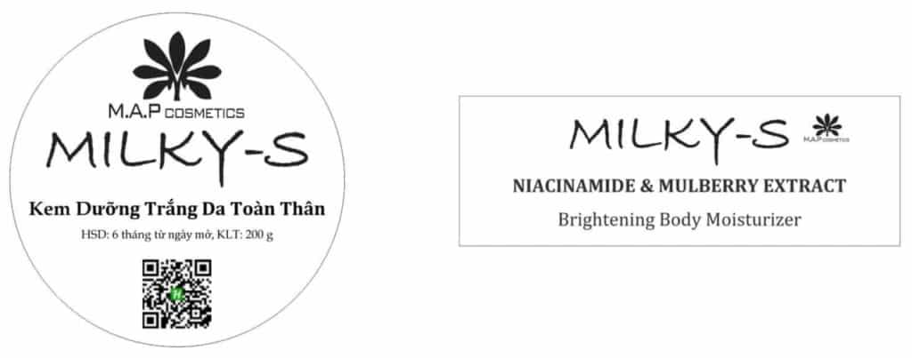 Kem Dưỡng Trắng Da Toàn Thân MILKY-S nhan sp kem body
